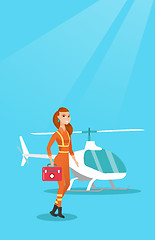 Image showing Doctor of air ambulance vector illustration.