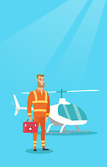 Image showing Doctor of air ambulance vector illustration.