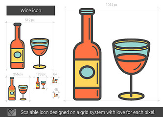 Image showing Wine line icon.