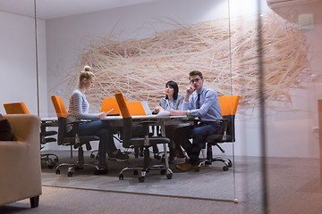 Image showing Business Team At A Meeting at modern office building