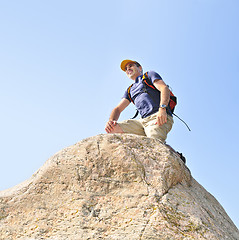 Image showing Man climbing
