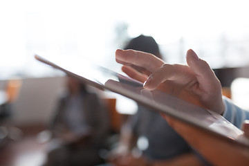 Image showing Businesswoman using tablet