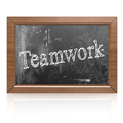 Image showing Success concept with teamwork on blackboard