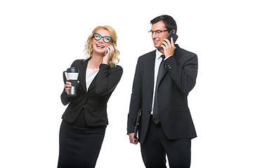 Image showing Businessman and business woman