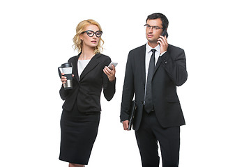 Image showing Businessman and business woman