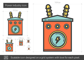 Image showing Power industry line icon.