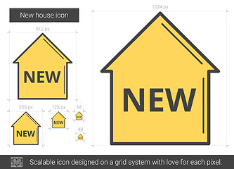 Image showing New house line icon.