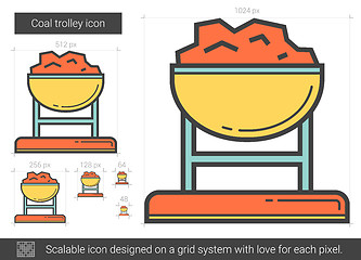 Image showing Coal trolley line icon.