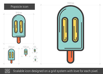 Image showing Popsicle line icon.