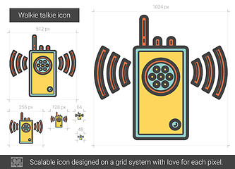 Image showing Walkie talkie line icon.