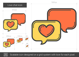 Image showing Love chat line icon.