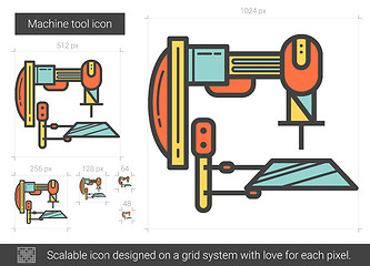 Image showing Machine tool line icon.