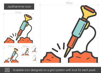 Image showing Jackhammer line icon.