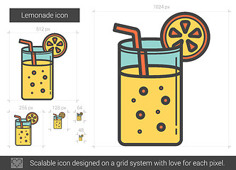 Image showing Lemonade line icon.