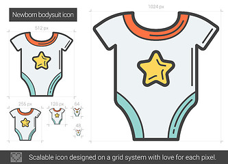 Image showing Newborn bodysuit line icon.