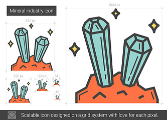 Image showing Mineral industry line icon.