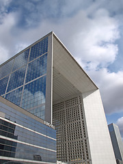 Image showing La Defense big arch in Paris