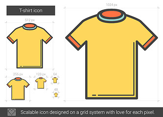 Image showing T-shirt line icon.