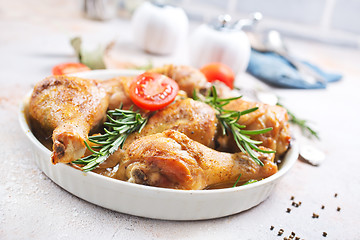 Image showing baked chicken legs 