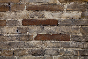 Image showing Antique brick wall texture