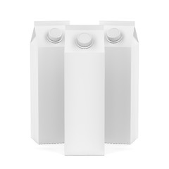 Image showing Blank containers for juice or milk