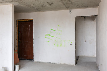 Image showing The entrance to the apartment in the new building, layout