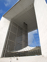 Image showing La Defense big arch in Paris