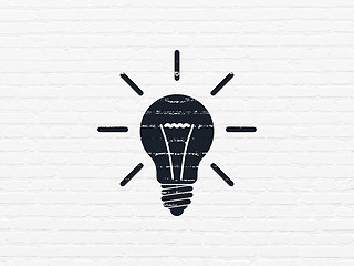 Image showing Finance concept: Light Bulb on wall background