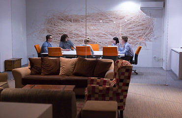 Image showing Business Team At A Meeting at modern office building