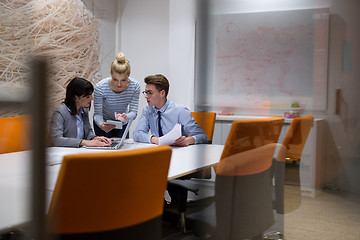 Image showing Business Team At A Meeting at modern office building