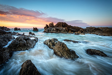 Image showing Naroomba coast early morning sunrise