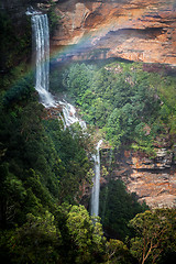 Image showing Katoomba Falls Rainbow