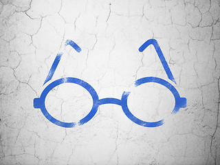 Image showing Science concept: Glasses on wall background