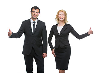 Image showing Businessman and business woman