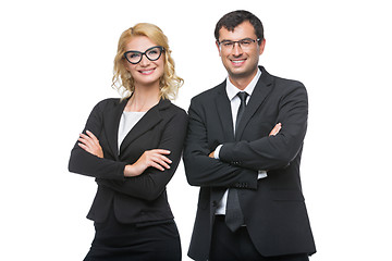 Image showing Businessman and business woman