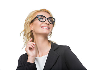 Image showing Beautiful business lady in glasses