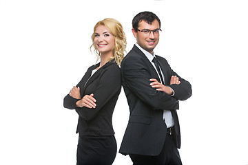 Image showing Businessman and business woman