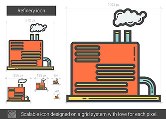 Image showing Refinery line icon.