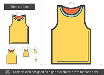 Image showing Tank top line icon.