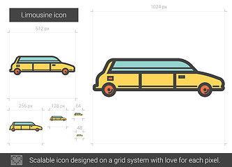 Image showing Limousine line icon.