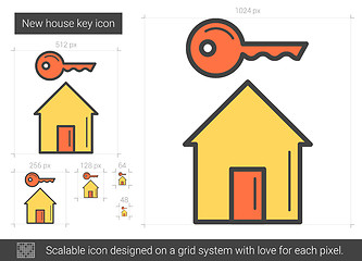 Image showing New house key line icon.