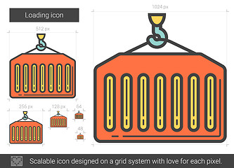 Image showing Loading line icon.