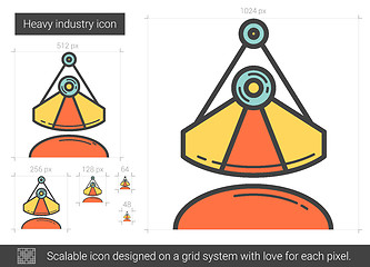 Image showing Heavy industry line icon.