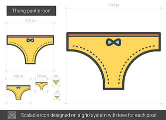 Image showing Thong pantie line icon.