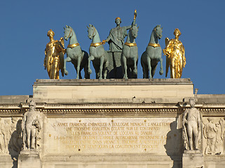 Image showing Paris - statue group of the Carrousel Triumph Arch