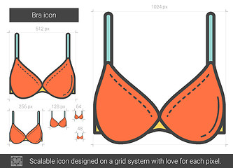 Image showing Bra line icon.