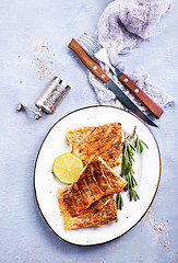 Image showing fried fish on plate