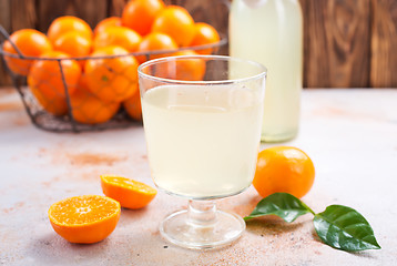 Image showing tangerines and tangerine juice