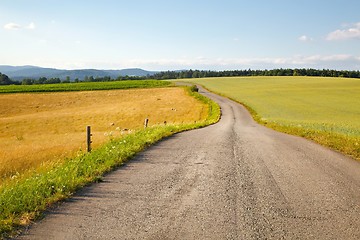 Image showing Road through farmlands