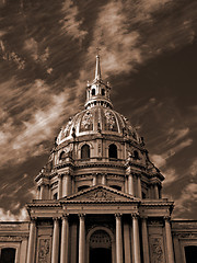 Image showing Paris - the dome of the chapel of Invalides